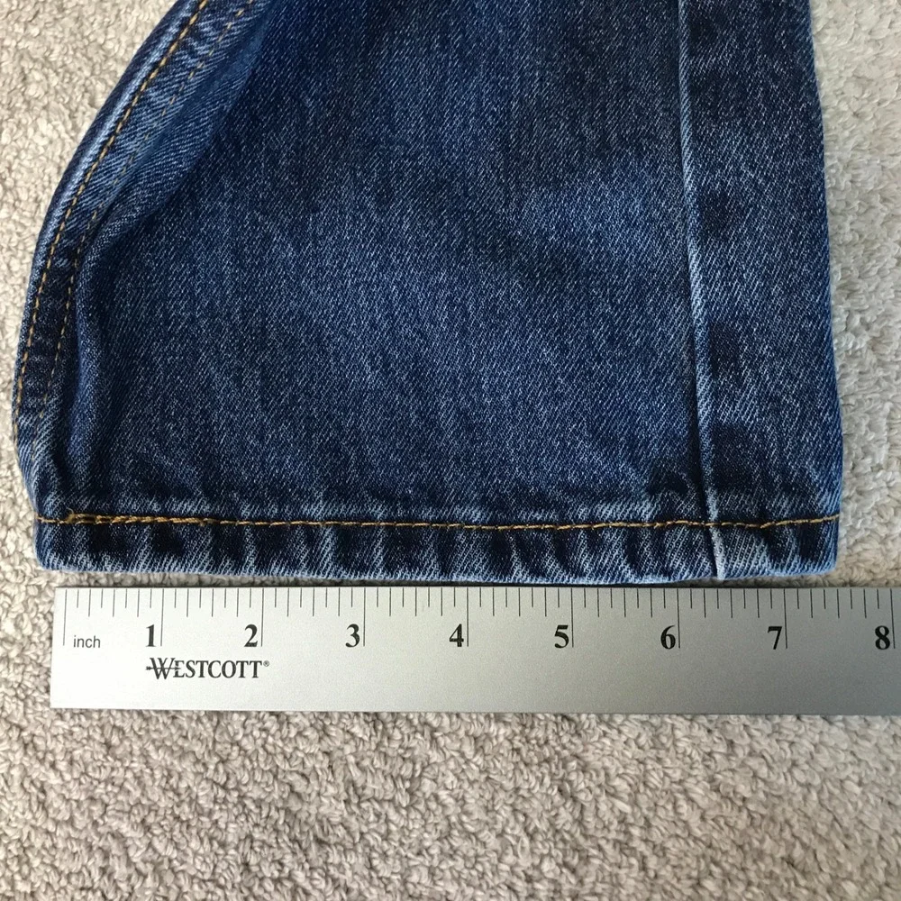 Levis 505 Jeans Mens 32x32 (32x30) Blue Regular Fit Straight Leg Dark Wash Denim